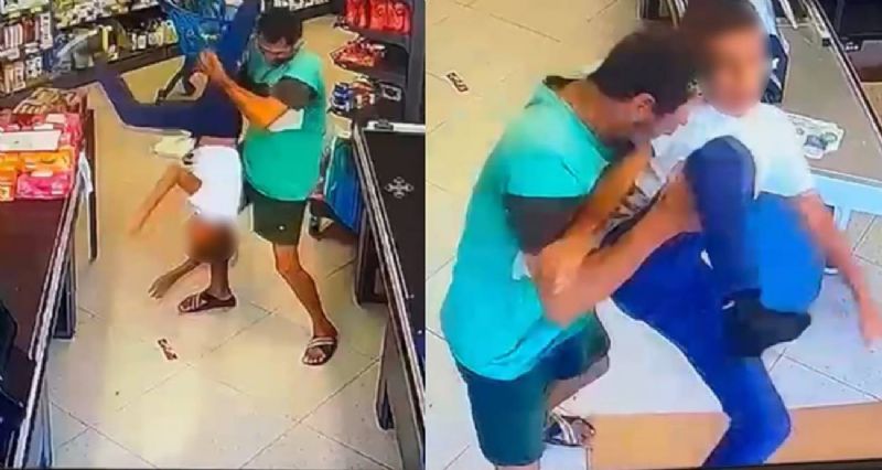 Çocuğu yerden yere vurarak darp etti, o anlar kameraya yansıdı: Şüpheli yakalandı